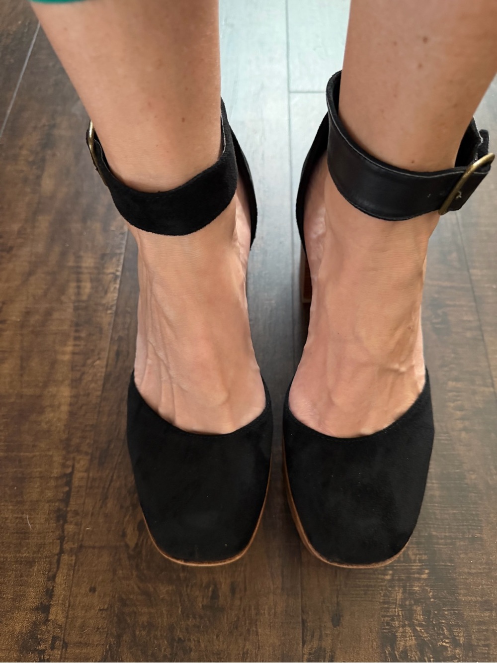 Black Ankle-Strap Women's Heels